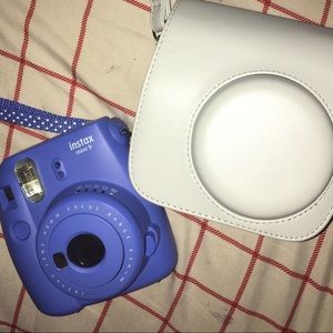 instax mini 9 blue camera and case
